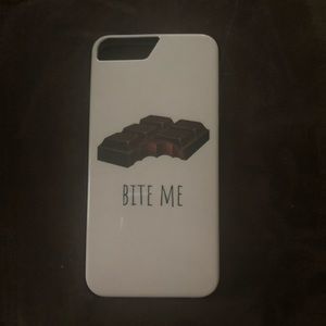 Pink “bite me” chocolate iPhone 8/7/6 plus case